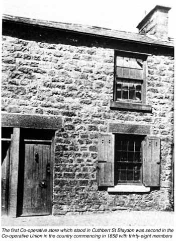 The first Co-operative Store, Cuthbert Street, Blaydon